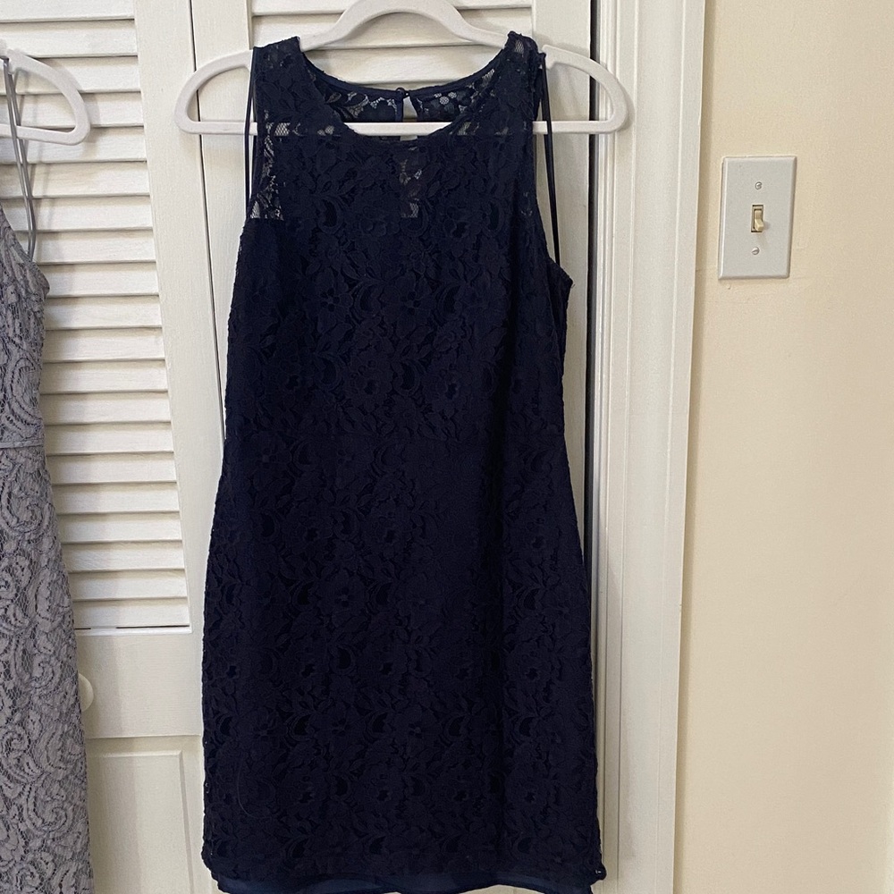 J. Crew Elegant Navy Lace Dress size 6